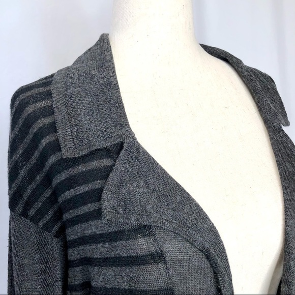 Free People linen blend semi sheer sweater blazer - Picture 5 of 11